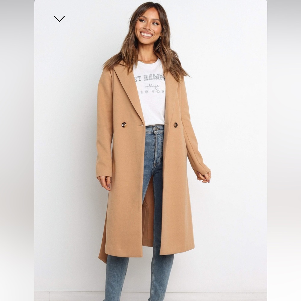 BRAND NEW NEVER WORN “camberwell coat” tie waist trench coat from Petal and Pup
